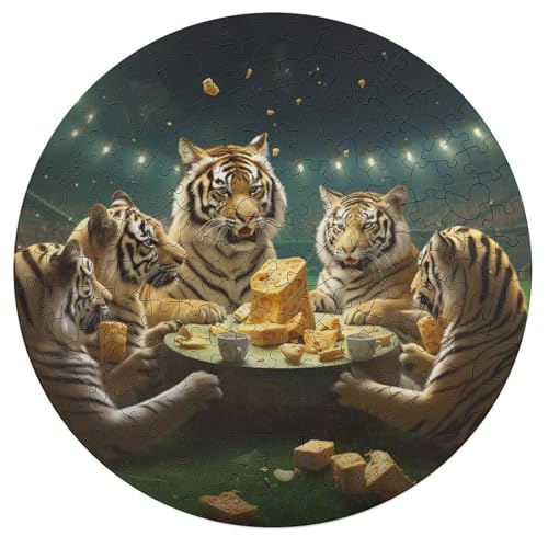 195 teiliges Puzzle für Erwachsene Tierparty Puzzle runde Holzpuzzles Lernspiel Herausforderungsspielzeug 42 x 42 cm 195 teiliges Puzzle für Erwachsene Tierparty Puzzle runde Holzpuzzles Lernspiel Herausforderungsspielzeug 42 x 42 cm von zouxangzz