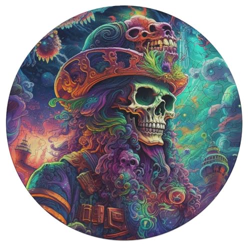 195 teiliges Puzzlespiel mit Totenkopf Piratenkapitän Puzzles für Erwachsene runde Holzpuzzles Lernspiele Heimdekorationspuzzle 42 x 42 cm 195 teiliges Puzzlespiel mit Totenkopf Piratenkapitän Puzzles für Erwachsene runde Holzpuzzles Lernspiele Heimdekorationspuzzle 42 x 42 cm von zouxangzz