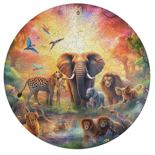 195 teiliges Puzzlespiel mit afrikanischen Tieren Puzzles für Erwachsene runde Holzpuzzles Lernspiele Heimdekorationspuzzle 42 x 42 cm 195 teiliges Puzzlespiel mit afrikanischen Tieren Puzzles für Erwachsene runde Holzpuzzles Lernspiele Heimdekorationspuzzle 42 x 42 cm von zouxangzz