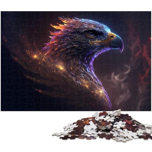 Adler Puzzle 1000 Teile Puzzle für Erwachsene Lernspiel Herausforderungsspielzeug Wichtelgeschenke (Größe 38 x 26 cm) von zouxangzz