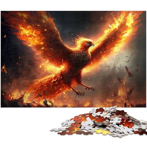 Art Phoenix Puzzle 1000 Teile für Erwachsene Lernspiel Herausforderungsspielzeug Wichtelgeschenke 1000 Teile (38 x 26 cm) von zouxangzz