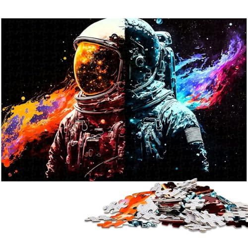 Astronauten Puzzle für Erwachsene 1000 Teile Papierpuzzle lustiges Geschenk (Größe 38 x 26 cm) von zouxangzz
