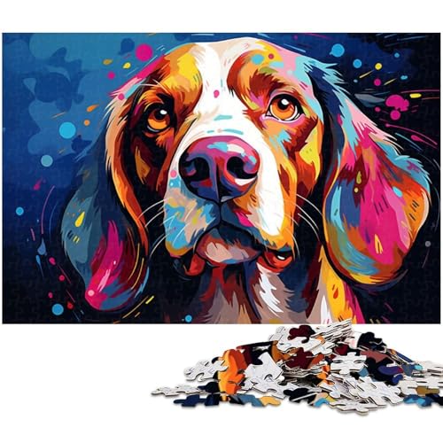 Beagle Puzzle für Erwachsene 1000 Teile Holzpuzzle lustiges Geschenk 1000 Teile (75 x 50 cm) von zouxangzz