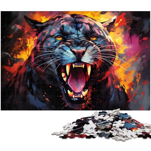 Black_Panther_Animal Puzzle 1000 Teile für Erwachsene Lernspiel Herausforderung Spielzeug Wichtelgeschenke 1000 Teile (75 x 50 cm) von zouxangzz