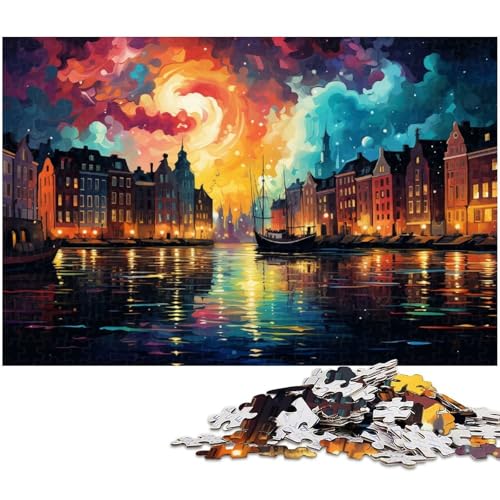 Bryggens farbenfrohes Psychedelika Puzzle mit 1000 Teilen für Erwachsene Lernspiel Herausforderungsspielzeug Wichtelgeschenke 1000 Teile (75 x 50 cm) von zouxangzz