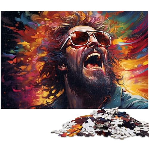 Buntes Fantasy Mann Kunst Puzzle 1000 Teile Puzzle für Erwachsene Lernspiel Herausforderungsspielzeug Wichtelgeschenke 1000 Teile (75 x 50 cm) von zouxangzz