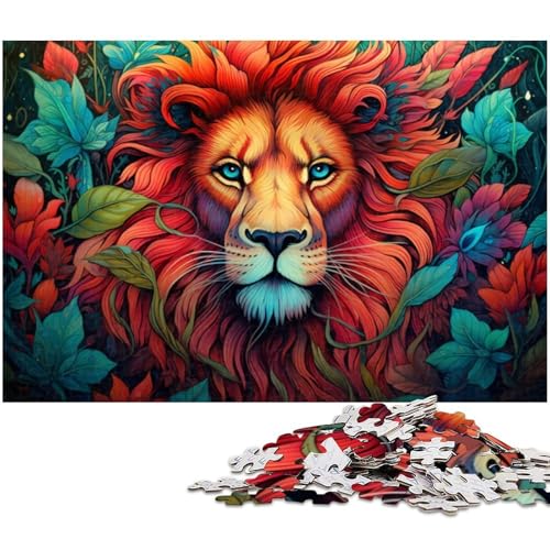 EIN farbenfrohes Löwen Puzzle mit 1000 Teilen für Erwachsene Lernspiel Herausforderungsspielzeug Wichtelgeschenke 1000 Teile (75 x 50 cm) von zouxangzz
