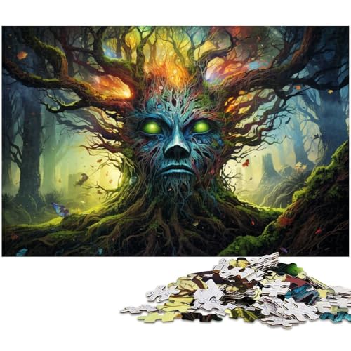 Fantasy Tree Elf Puzzle 1000 Teile Puzzle für Erwachsene Lernspiel Herausforderung Spielzeug Wichtelgeschenke 1000 PCS (75x50cm) von zouxangzz
