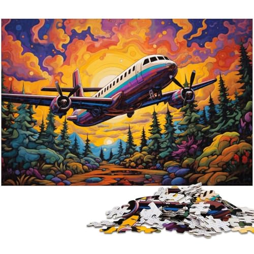 Farbflugzeug Puzzle 1000 Teile Puzzle für Erwachsene Lernspiel Herausforderungsspielzeug Wichtelgeschenke 1000 Teile (75 x 50 cm) von zouxangzz