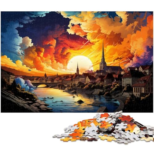 Farbige Illustration der Tschechischen Schweiz 1000 teiliges Puzzle für Erwachsene Lernspiel Herausforderungsspielzeug Wichtelgeschenke 1000 Teile (75 x 50 cm) von zouxangzz
