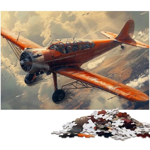 Farbiges Flugzeug Puzzle 1000 Teile für Erwachsene Lernspiel Herausforderungsspielzeug Wichtelgeschenke (Größe 38 x 26 cm) von zouxangzz