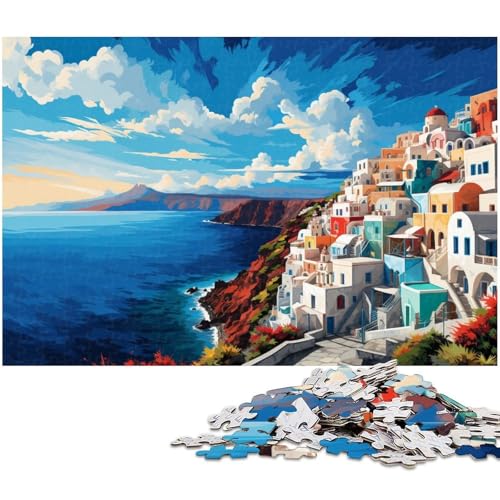 Farbillustration des griechischen Simos Puzzles 1000 Teile für Erwachsene Lernspiel Herausforderungsspielzeug Wichtelgeschenke 1000 Teile (75 x 50 cm) von zouxangzz