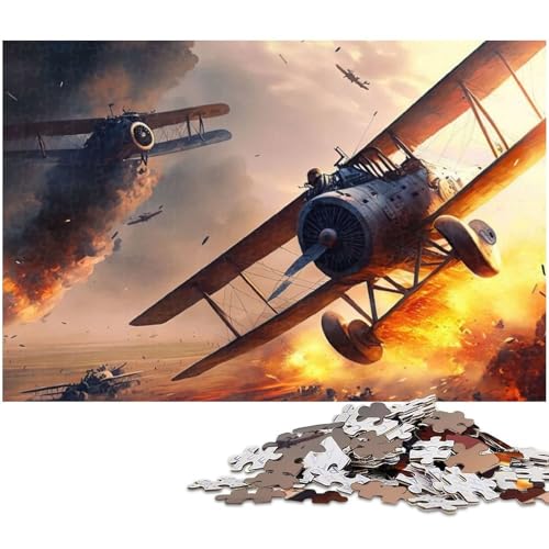 Flugzeug Puzzle 1000 Teile Puzzle für Erwachsene Lernspiel Herausforderung Spielzeug Wichtelgeschenke 1000 Teile (38 x 26 cm) von zouxangzz