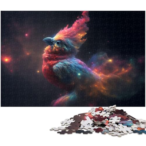 Papageien Puzzle 1000 Teile Puzzle für Erwachsene Lernspiel Herausforderungsspielzeug Wichtelgeschenke (Größe 38 x 26 cm) von zouxangzz