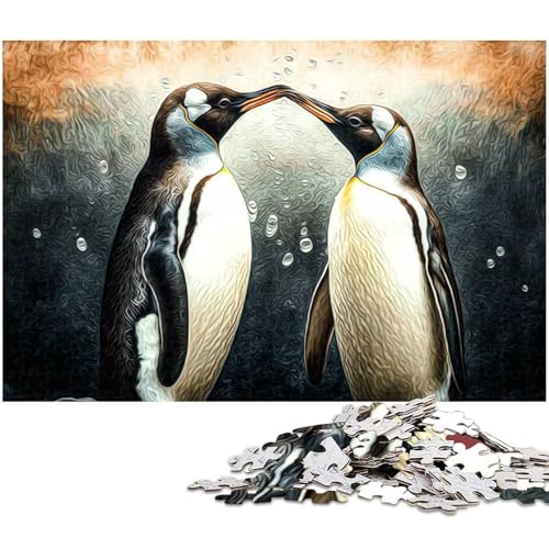 Pinguine Puzzle 1000 Teile für Erwachsene Lernspiel Herausforderungsspielzeug Wichtelgeschenke 1000 Teile (75 x 50 cm) von zouxangzz