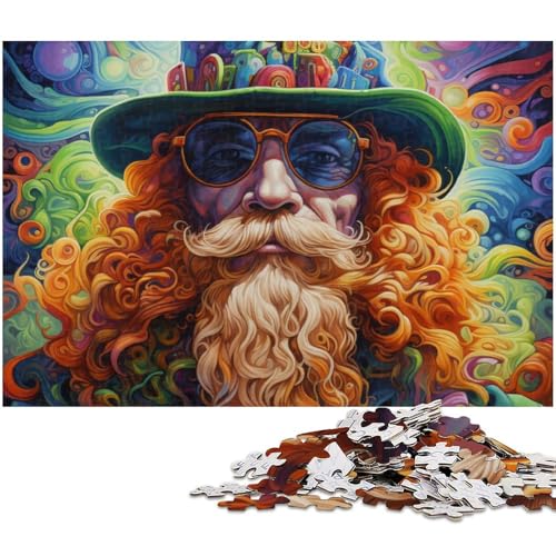 Psychedelisches Kobold Puzzle 1000 Teile für Erwachsene Lernspiel Herausforderungsspielzeug Wichtelgeschenke (Größe 38 x 26 cm) von zouxangzz