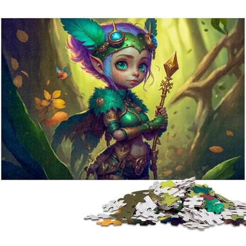 Puzzle 1000 Teile „The Green Spirit Puzzle für Erwachsene Holzpuzzle Spielzeug Wanddekoration (Größe 75 x 50 cm) von zouxangzz