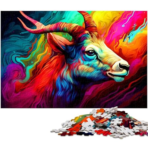 Puzzle 1000 Teile Antilopen Puzzle für Erwachsene Holzpuzzle Spielzeug Wanddekoration (Größe 75 x 50 cm) von zouxangzz