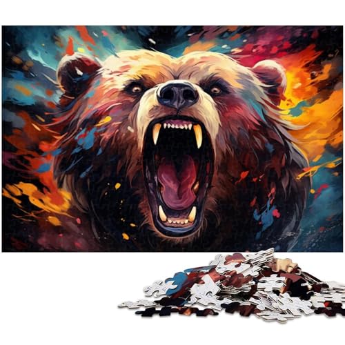 Puzzle 1000 Teile Bären Puzzle für Erwachsene Papierpuzzle Spielzeug Wanddekoration 1000 Teile (38 x 26 cm) von zouxangzz