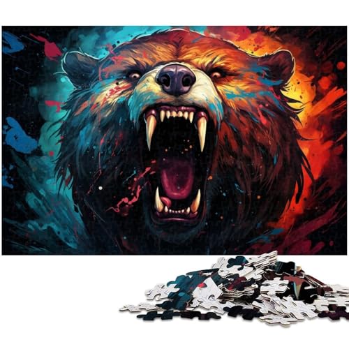 Puzzle 1000 Teile Bären Puzzle für Erwachsene Papierpuzzle Spielzeug Wanddekoration 1000 Teile (38 x 26 cm) von zouxangzz