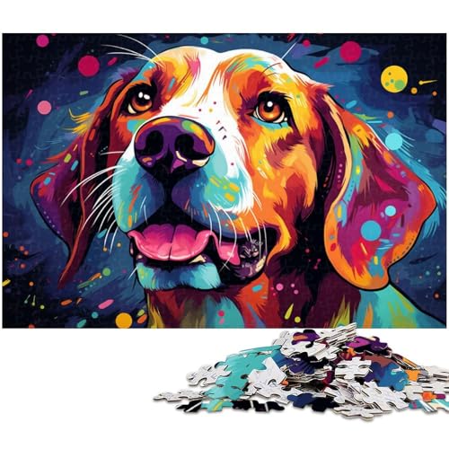 Puzzle 1000 Teile Beagle Puzzle für Erwachsene Holzpuzzle Spielzeug Wanddekoration 1000 Teile (75 x 50 cm) von zouxangzz