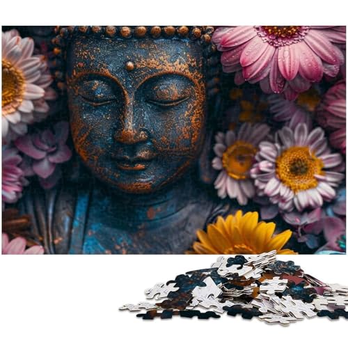 Puzzle 1000 Teile Buddha Puzzle für Erwachsene Papierpuzzle Spielzeug Wanddekoration (Größe 38 x 26 cm) von zouxangzz