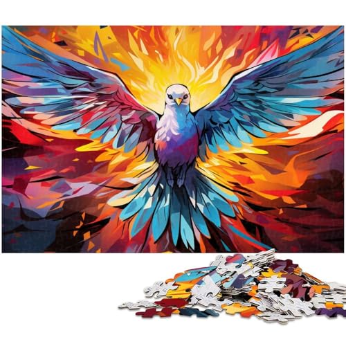 Puzzle 1000 Teile Bunte Bäume Puzzle für Erwachsene Holzpuzzle Spielzeug Wanddekoration (Größe 75 x 50 cm) von zouxangzz