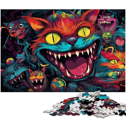 Puzzle 1000 Teile Bunte Tiere Puzzle für Erwachsene Papierpuzzle Spielzeug Wanddekoration 1000 Teile (38 x 26 cm) von zouxangzz