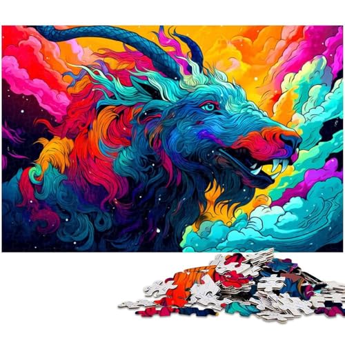 Puzzle 1000 Teile Drachenpuzzle für Erwachsene Papierpuzzle Spielzeug Wanddekoration (Größe 38 x 26 cm) von zouxangzz