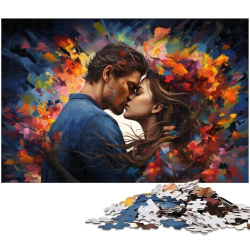 Puzzle 1000 Teile EIN hingebungsvolles Paar Puzzle für Erwachsene Holzpuzzle Spielzeug Wanddekoration 1000 Teile (75 x 50 cm) von zouxangzz