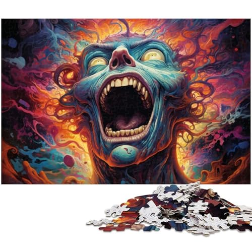Puzzle 1000 Teile Fantasie Farbgesichtspuzzle für Erwachsene Holzpuzzle Spielzeug Wanddekoration 1000 Teile (75 x 50 cm) von zouxangzz