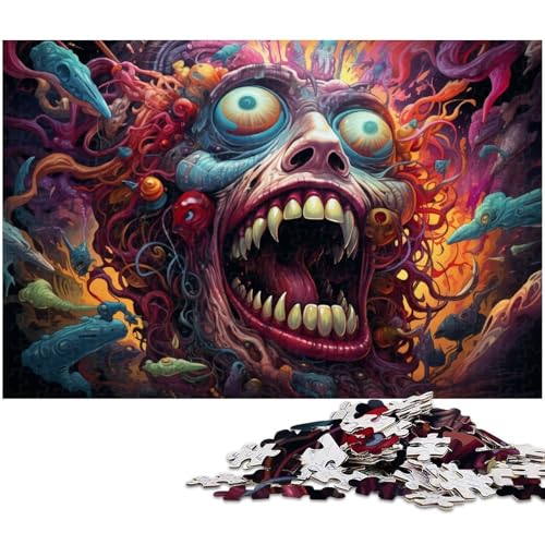 Puzzle 1000 Teile Fantasie Farbkunst Puzzle für Erwachsene Holzpuzzle Spielzeug Wanddekoration 1000 Teile (75 x 50 cm) von zouxangzz