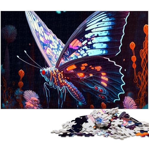 Puzzle 1000 Teile Fantasie Schmetterlingspuzzle für Erwachsene Holzpuzzle Spielzeug Wanddekoration (Größe 75 x 50 cm) von zouxangzz