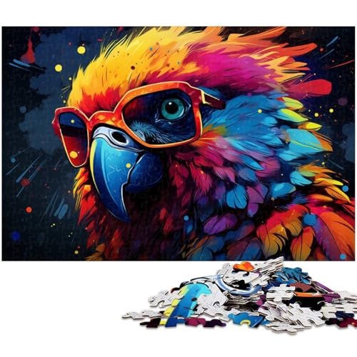 Puzzle 1000 Teile Fantasie bunter Papagei Puzzle für Erwachsene Holzpuzzle Spielzeug Wanddekoration 1000 Teile (75 x 50 cm) von zouxangzz