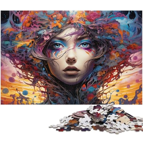 Puzzle 1000 Teile Fantasie buntes Kunstpuzzle für Erwachsene Papierpuzzle Spielzeug Wanddekoration 1000 Teile (38 x 26 cm) von zouxangzz