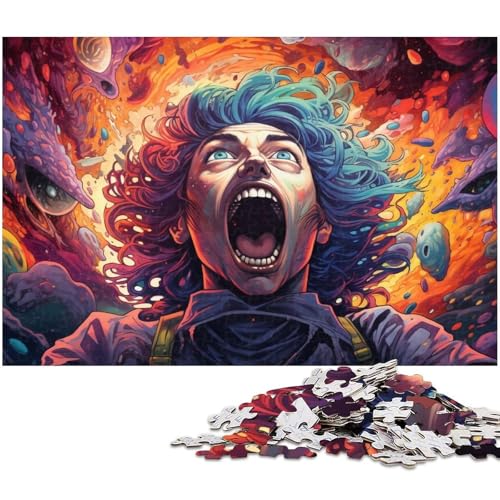 Puzzle 1000 Teile Fantasie buntes Kunstpuzzle für Erwachsene Papierpuzzle Spielzeug Wanddekoration 1000 Teile (38 x 26 cm) von zouxangzz