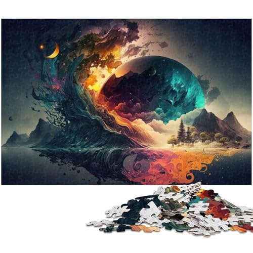 Puzzle 1000 Teile Fantasielandschaftspuzzle für Erwachsene Papierpuzzle Spielzeug Wanddekoration (Größe 38 x 26 cm) von zouxangzz