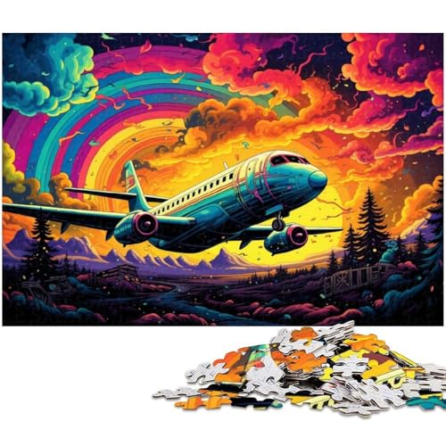 Puzzle 1000 Teile Farbflugzeug Puzzle für Erwachsene Papierpuzzle Spielzeug Wanddekoration 1000 Teile (38 x 26 cm) von zouxangzz