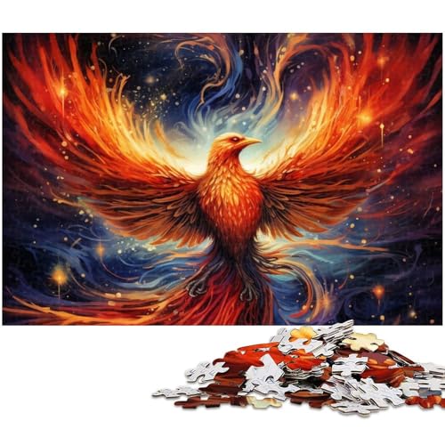 Puzzle 1000 Teile Galaxy Phoenix Puzzle für Erwachsene Holzpuzzle Spielzeug Wanddekoration (Größe 75 x 50 cm) von zouxangzz