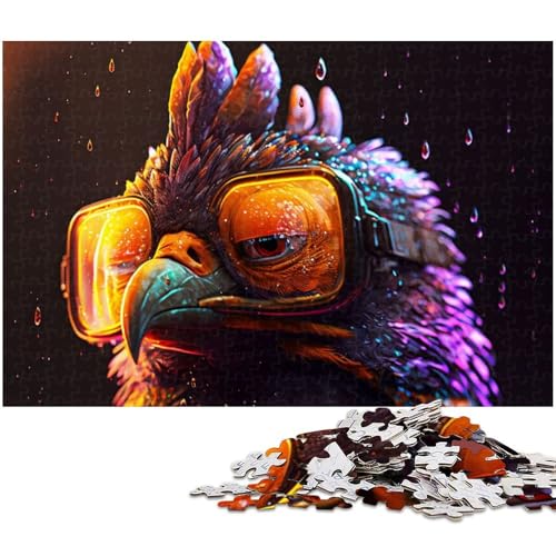 Puzzle 1000 Teile Hähne Puzzle für Erwachsene Holzpuzzle Spielzeug Wanddekoration (Größe 75 x 50 cm) von zouxangzz