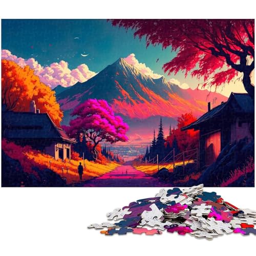 Puzzle 1000 Teile Herbstlandschaft Puzzle für Erwachsene Holzpuzzle Spielzeug Wanddekoration 1000 PCS (75x50cm) von zouxangzz