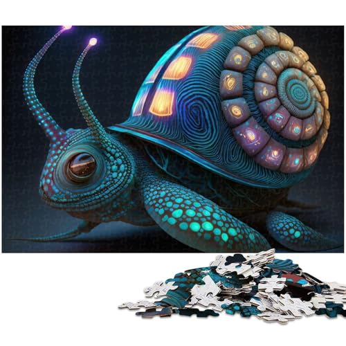 Puzzle 1000 Teile Kriechende Schnecke Puzzle für Erwachsene Papierpuzzle Spielzeug Wanddekoration (Größe 38 x 26 cm) von zouxangzz