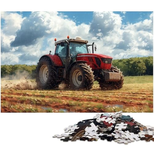 Puzzle 1000 Teile Landwirtschaftlicher Traktor Puzzle für Erwachsene Papierpuzzle Spielzeug Wanddekoration (Größe 38 x 26 cm) von zouxangzz