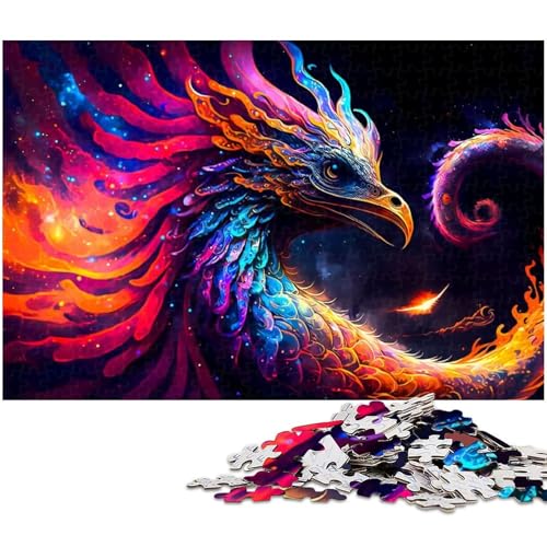 Puzzle 1000 Teile Phoenix Puzzle für Erwachsene Papierpuzzle Spielzeug Wanddekoration (Größe 38 x 26 cm) von zouxangzz