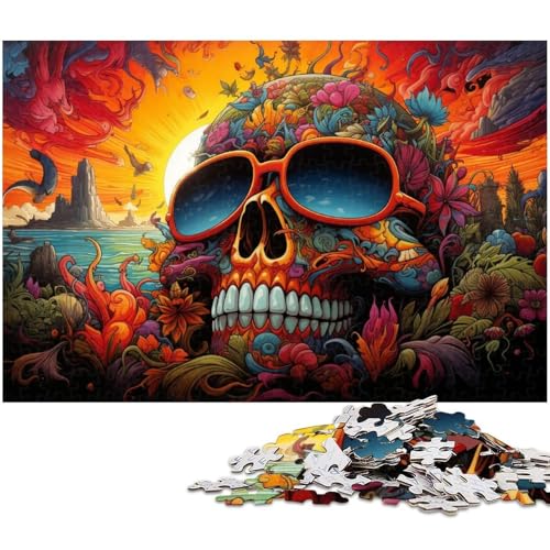 Puzzle 1000 Teile Psychedelisches farbiges Monster Puzzle für Erwachsene Holzpuzzle Spielzeug Wanddekoration 1000 Teile (75 x 50 cm) von zouxangzz