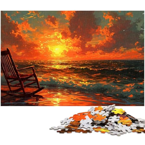 Puzzle 1000 Teile Schöne Abendsonne Puzzle für Erwachsene Papierpuzzle Spielzeug Wanddekoration (Größe 38 x 26 cm) von zouxangzz