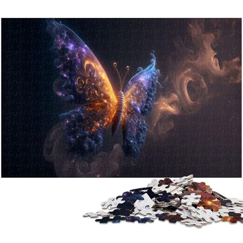 Puzzle 1000 Teile Tier Schmetterlings Puzzle für Erwachsene Holzpuzzle Spielzeug Wanddekoration 1000 Teile (75 x 50 cm) von zouxangzz