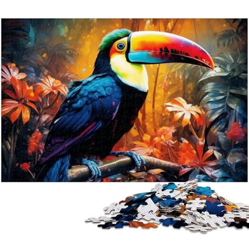 Puzzle 1000 Teile Tier Tukane Puzzle für Erwachsene Papierpuzzle Spielzeug Wanddekoration (Größe 38 x 26 cm) von zouxangzz