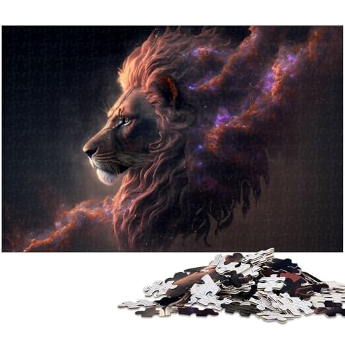 Puzzle 1000 Teile Tierlöwe Puzzle für Erwachsene Holzpuzzle Spielzeug Wanddekoration 1000 Teile (75 x 50 cm) von zouxangzz
