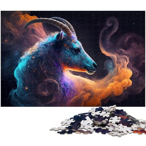 Puzzle 1000 Teile Tierziegen Puzzle für Erwachsene Holzpuzzle Spielzeug Wanddekoration 1000 Teile (75 x 50 cm) von zouxangzz